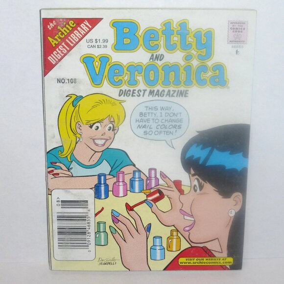 1st PRINT 1999 Archie Digest Library BETTY & VERONICA Digest Magazine #108 Archi - Picture 1 of 1